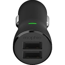 Mophie Araç Şarjı Çift Çıkış Siyah