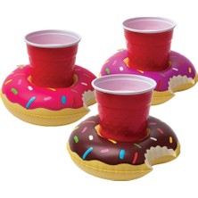 Mikamax Kahverengi Sevimli Donut Bardak Yüzdürücü Flotör Yüzen Bardak Tutucu Danıt Cup Holder Flatör