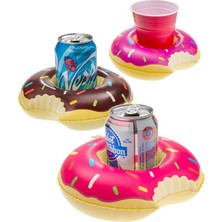 Mikamax Mor Donut Sevimli Bardak Yüzdürücü Flatör Yüzen Bardak Tutucu Danıt Cup Holder Flatör