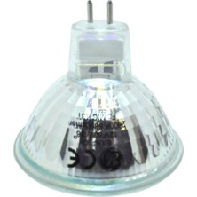 Ge  50W 12V İğne Bacak Halojen Şeffaf Spot Ampul Gu5.3 Duylu (Sarı Işık)