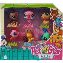 Pet Star Neşeli Minişler 6'lı Miniş Ailesi Oyuncak Pet Star Little Minişler Pembe Kuşlu Model Set