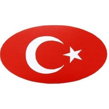 Nettedarikcisi Ozy Oval Türk Bayrağı Oto Sticker ( 3Cm * 6Cm )