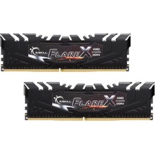 GSKILL Flare X DDR4-2400Mhz CL16 16GB (2x8GB) AMD Ryzen Uyumlu (16-16-16-39) 1.2V (F4-2400C16D-16GFX)