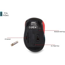 Everest SM-BT31 Kırmızı Bluetooth Kablosuz Mouse