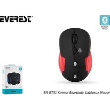 Everest SM-BT31 Kırmızı Bluetooth Kablosuz Mouse