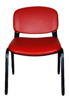 Yurdakul Form Sandalye 2 Adet Set Kırmızı - Deri