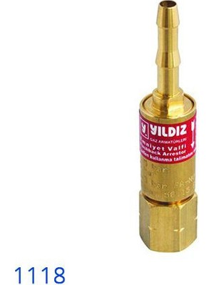 Yıldız 1118 Alev Emniyet Valfi Yanıcı Gaz