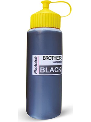 Photoink Brother Yazıcılar İçin Uyumlu 500 Ml Siyah Mürekkep