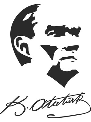 Stickermarket Atatürk İmza Beyaz Renk