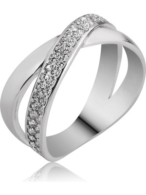 Gumush Gümüş İki Halka Yüzük