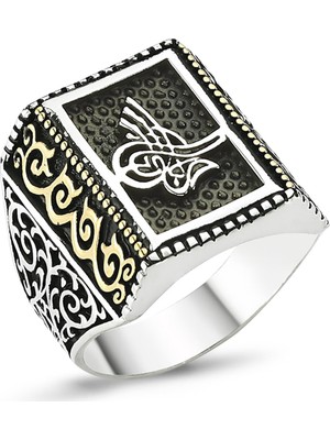 Gumush Gümüş Tuğra Erkek Yüzük