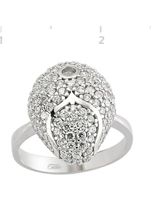 Gumush Gümüş Zirkon Taşlı Yüzük