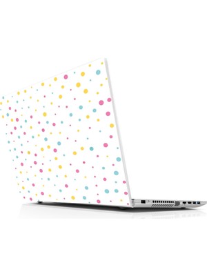 Sticker Master Renkli Noktalar Laptop Sticker Oto Motor Pc Etiket