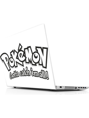 Sticker Master Pokemon Go Catch Em All Black Laptop Sticker Oto Motor Pc Etiket