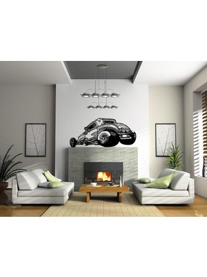 Sticker Master Vintage Speed Car Duvar Sticker Oto Motor Pc Etiket