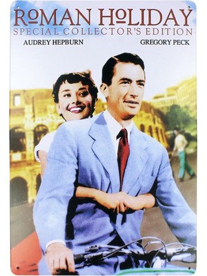 T-Bek Dekoratif Vintage Metal Pano Roman Holiday 20X30