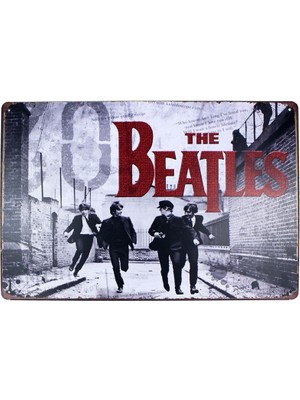 T-Bek Dekoratif Vintage Metal Pano The Beatles 20X30