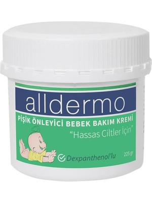 Alldermo Pişik Önleyici Bebek Bakım Kremi Hassas Ciltler İçin 225 gr Çinko Oksit İçerir