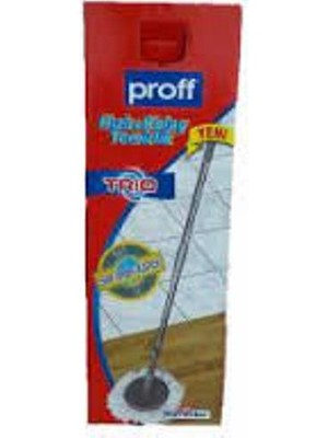 Trio Proff Trıo 3 Lü Mop Takımı Ergonomik Tasarım Özellikli Uzun Saplı Yüksek Emicilik