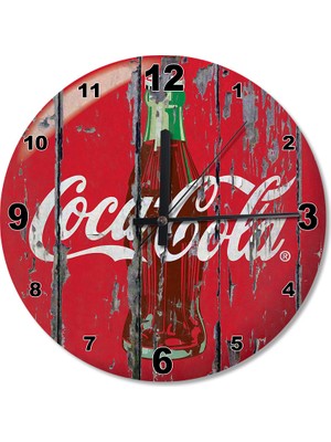 Cakasepetim Cocacola Ahşap Duvar Saati