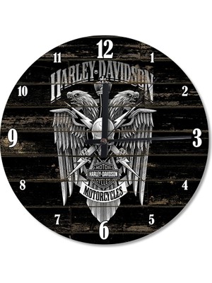 Cakasepetim Harley Davidson Ahşap Duvar Saati