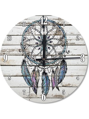 Cakasepetim Dream Catcher Ahşap Duvar Saati