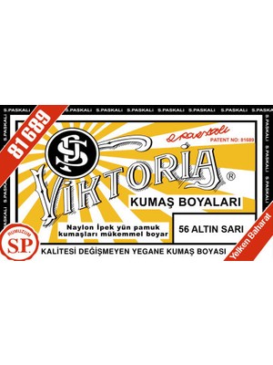 Viktoria Kumaş Boyası Altın Sarı