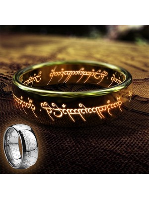 Abbsee Lord Of The Rings Sırlar Yüzüğü Yüzüklerin Efendisi Yüzük Hobbit Güç Yüzüğü Silver