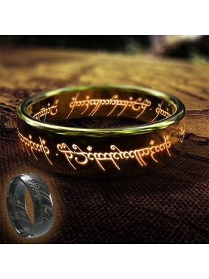 Abbsee Lord Of The Rings Sırlar Yüzüğü Yüzüklerin Efendisi Yüzük Hobbit Güç Yüzüğü Black