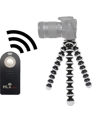 Nikon D5200 İçin HLYpro Gorillapod Tripod + ML-L3 Uzaktan Kumanda