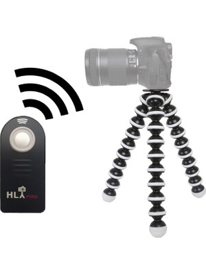 Nikon D5300 İçin HLYpro Gorillapod Tripod + ML-L3 Uzaktan Kumanda