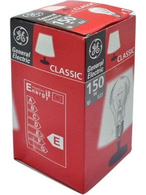 Ge  150W Şeffaf Ampul E27