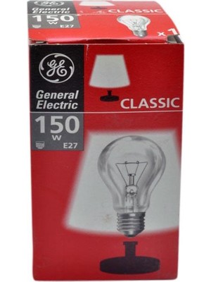 Ge  150W Şeffaf Ampul E27