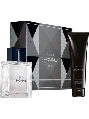 Avon Homme Erkek EDT ve Tıraş Losyonu Hediye Seti Baharatlı Çiçeksi Koku 75 ml ve 100 ml
