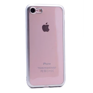 Apple iPhone 7 Kılıf Renkli Kenarlı Parlak Silikon +Cam