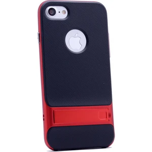 Apple iPhone 7 Kılıf Standlı Ultra Korumalı Silikon +Cam