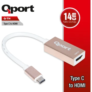 Q-Th Type-C(M) To HDMI(F) 4K*2K 30 Hz Dönüştürücü