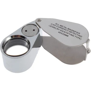 Tekstilciler İçin  Özel Kutulu Metal Işıklı Lup 40X25 No:9890
