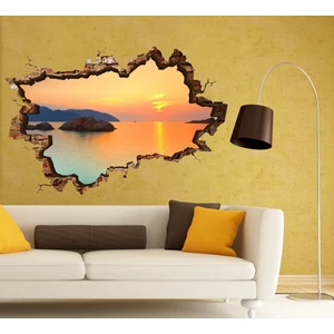 3D Art Gün Batımı Sahil 2 – 3D Sticker 70x45 cm