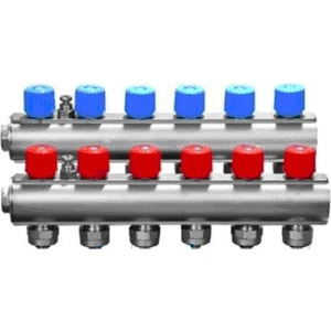 1'' İç Dişli Kendinden Vanalı Kollektör 9 Delikli Kırmızı (Tane)