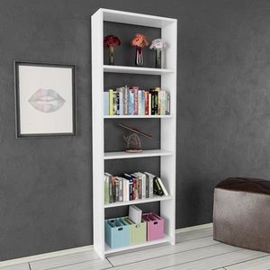 Nur Mobilya Melissa 5 Raflı Kitaplık Arkalıksız Model