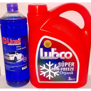 Lubco Organik Kırmızı Antifriz 3Lt + 1Lt Camsuyu