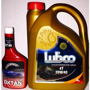 Lubco 4T 20W40 4Lt Motosiklet Yağı&benzin katkısı hediyeli