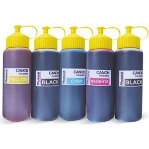 5 Kartuşlu Canon Yazıcılar İçin Uyumlu 500 Ml 5 Renk Mürekkep Seti