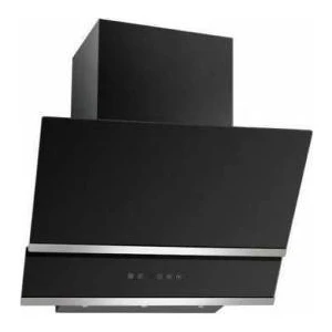 T 8658 Sm  60 Cm Siyah  Dekoratif Cam Davlumbaz