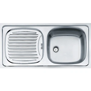 Ebm 45 Paslanmaz Çelik Evye Sol Damlacıklı İnox Düz