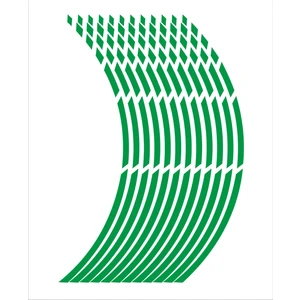 Stickermarket Yeşil Fosforlu Jant Şeridi Kesikli