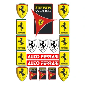 Stickermarket Ferrari Sponsor Sticker Seti