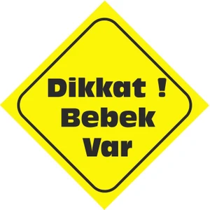 Stickermarket Dikkat Bebek Var