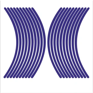 Stickermarket Mavi Fosforlu Jant Şeridi